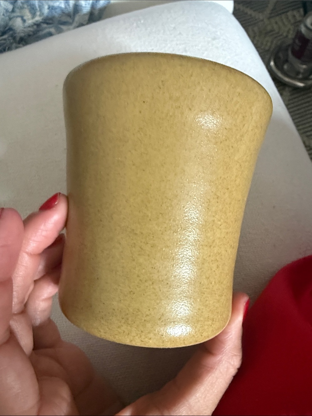 Handcrafted Stoneware Mug in Mustard Yellow - Picture 8 of 10
